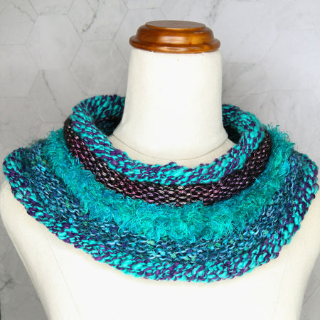 Jade Odyssey Hand Knitted Cowl