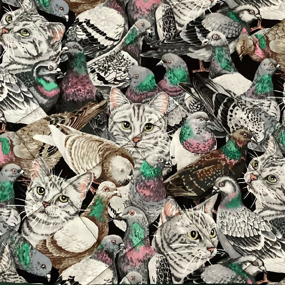 Cats Amongst Pigeons handbag, tote, shoulder bag for shopping, travel or craft.