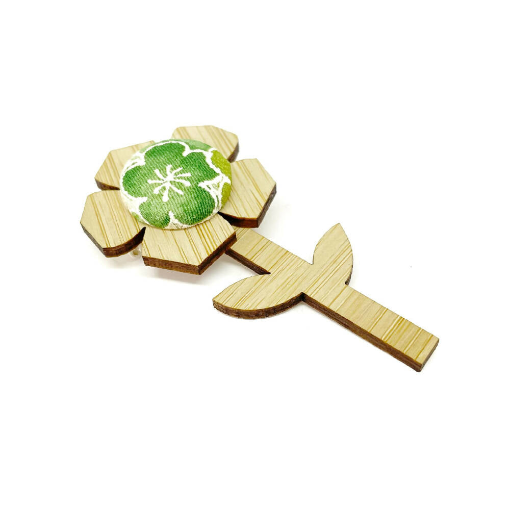 Kimono Flower Brooch