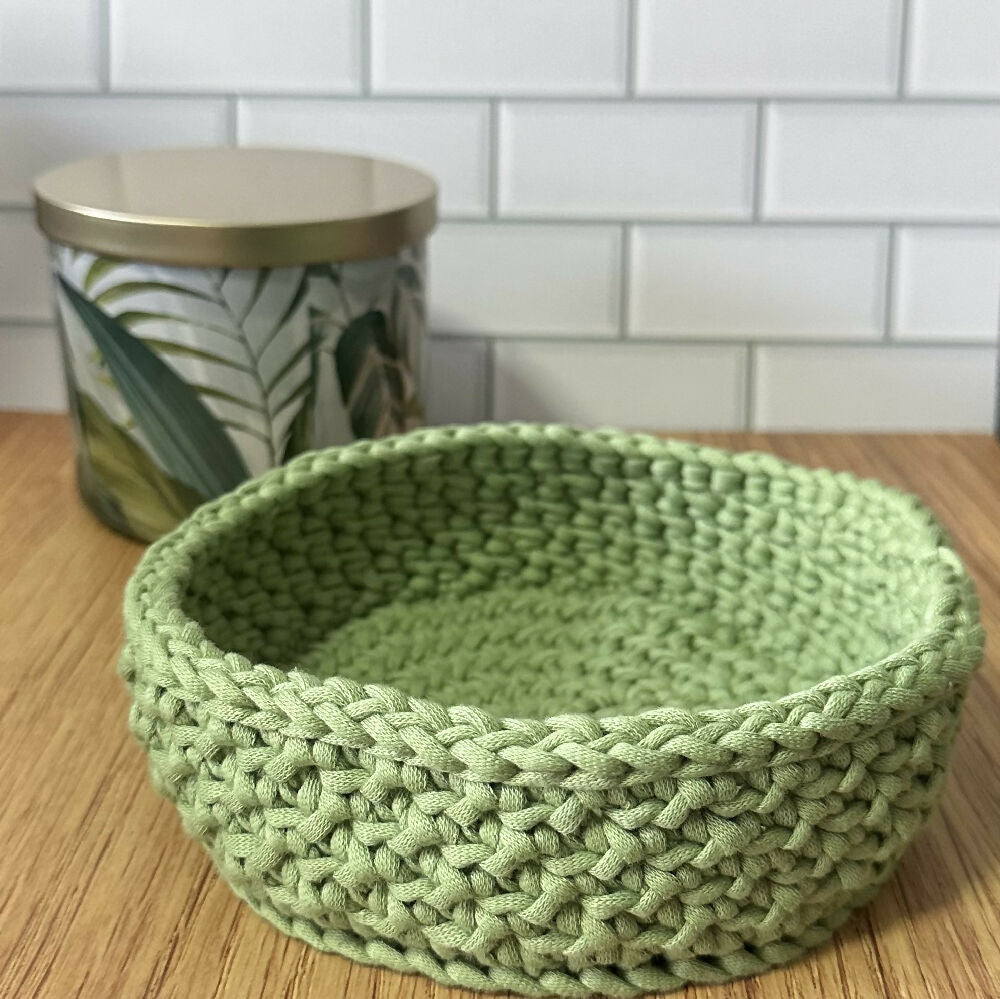 Sage Crochet basket