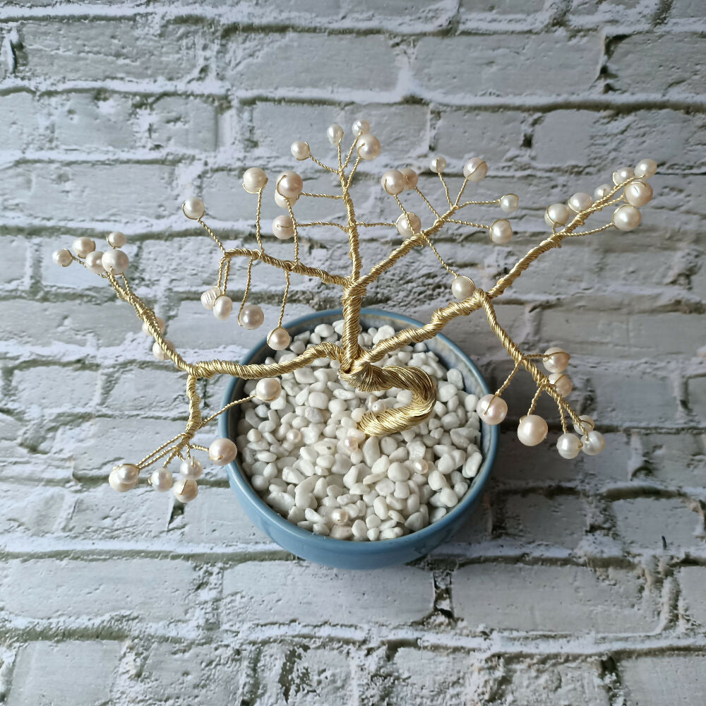 Freshwater Pearl Specialty Gem Tree for New Beginnings Prosperity and Good Luck