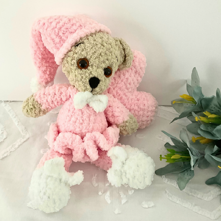 Teddy Bear,Plush Pink Teddy Bear With Heart Pillow