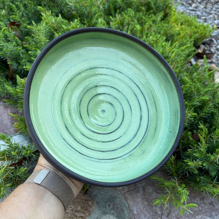 Oval Black Clay Shallow Bowl | Pasta | Salad | Wheel Thrown Pottery