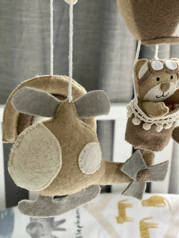 Baby Air Balloon Mobile for Nursery