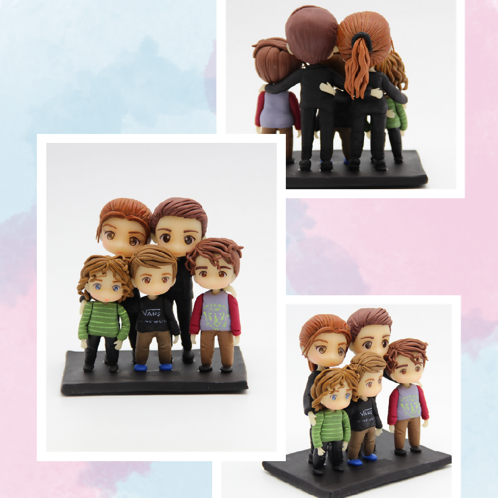 Family Clay Figurines - Customised to Your Photos