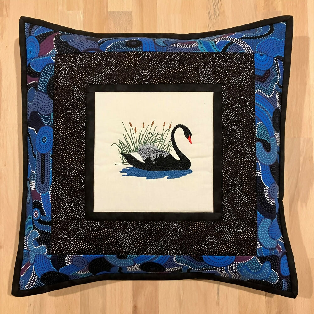 cushion-cover-handmade-Australia-black-swan
