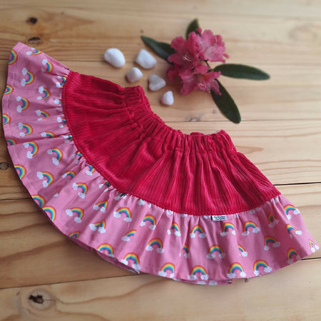 Girls Pink Corduroy Twirl Skirt | Size 3
