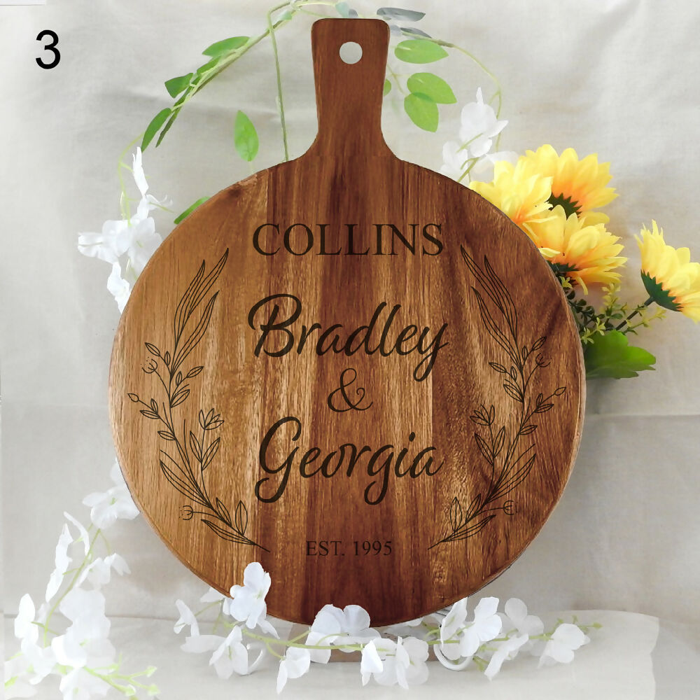 Personalised monogrammed engraved serving board