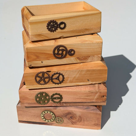 Small Timber Keepsake Boxes - Set of 5