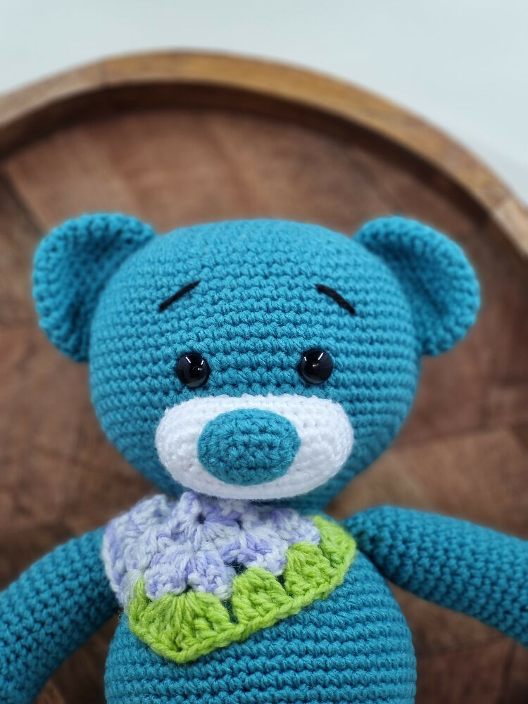 Handmade crochet teddy bear plush toy