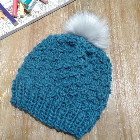 Child & Small Adult Knitted Beanie - Alpaca Wool Blend