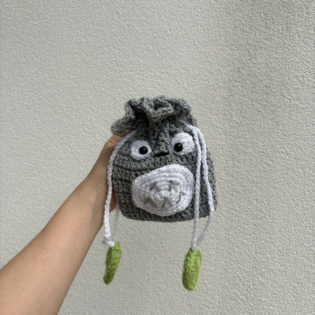 Crochet totoro pouch