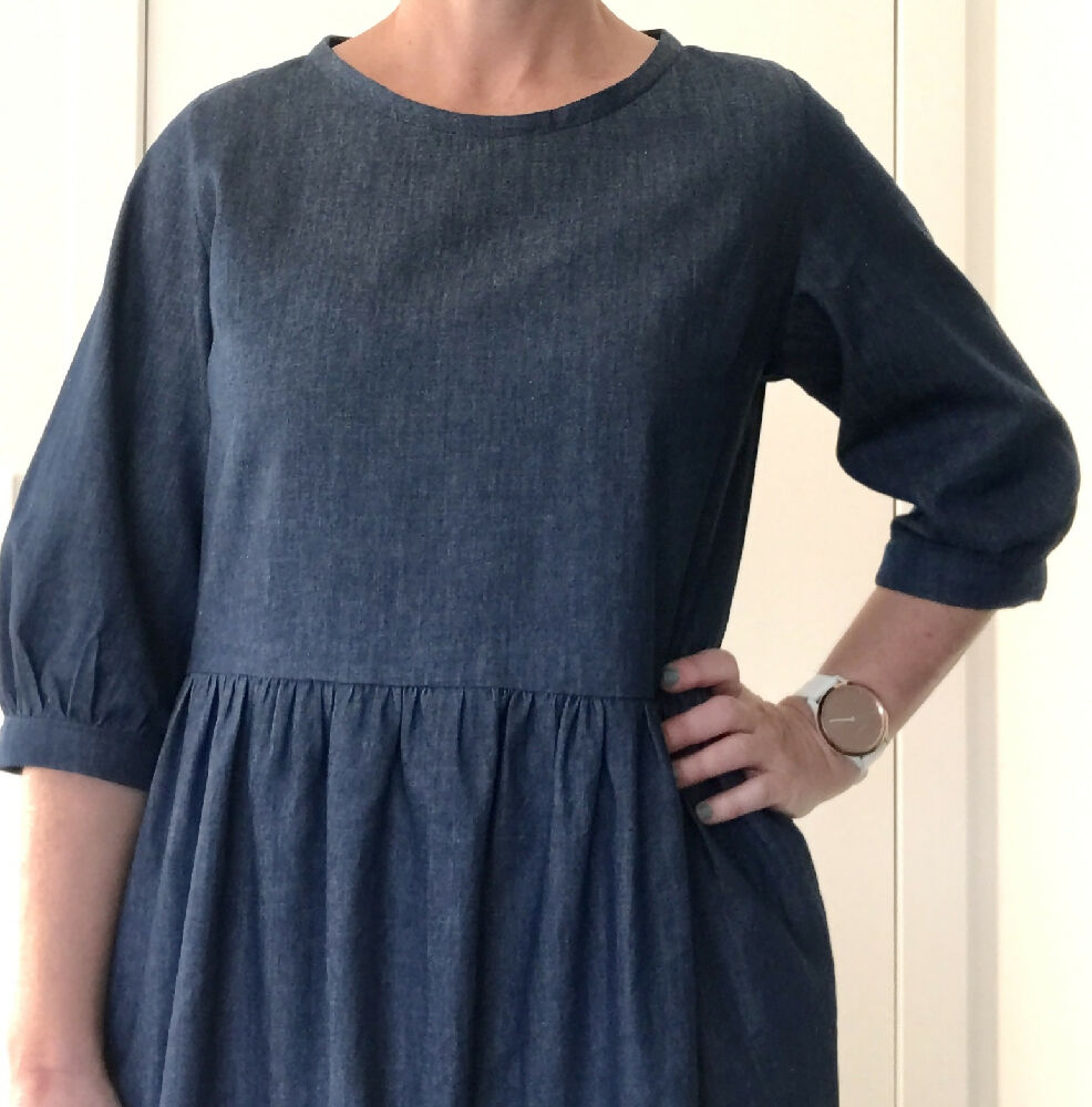 Harlow Dress - Dark Denim