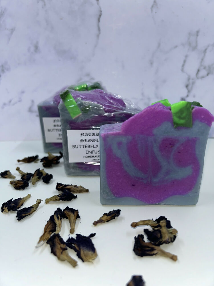 Butterfly blue tea infused soap