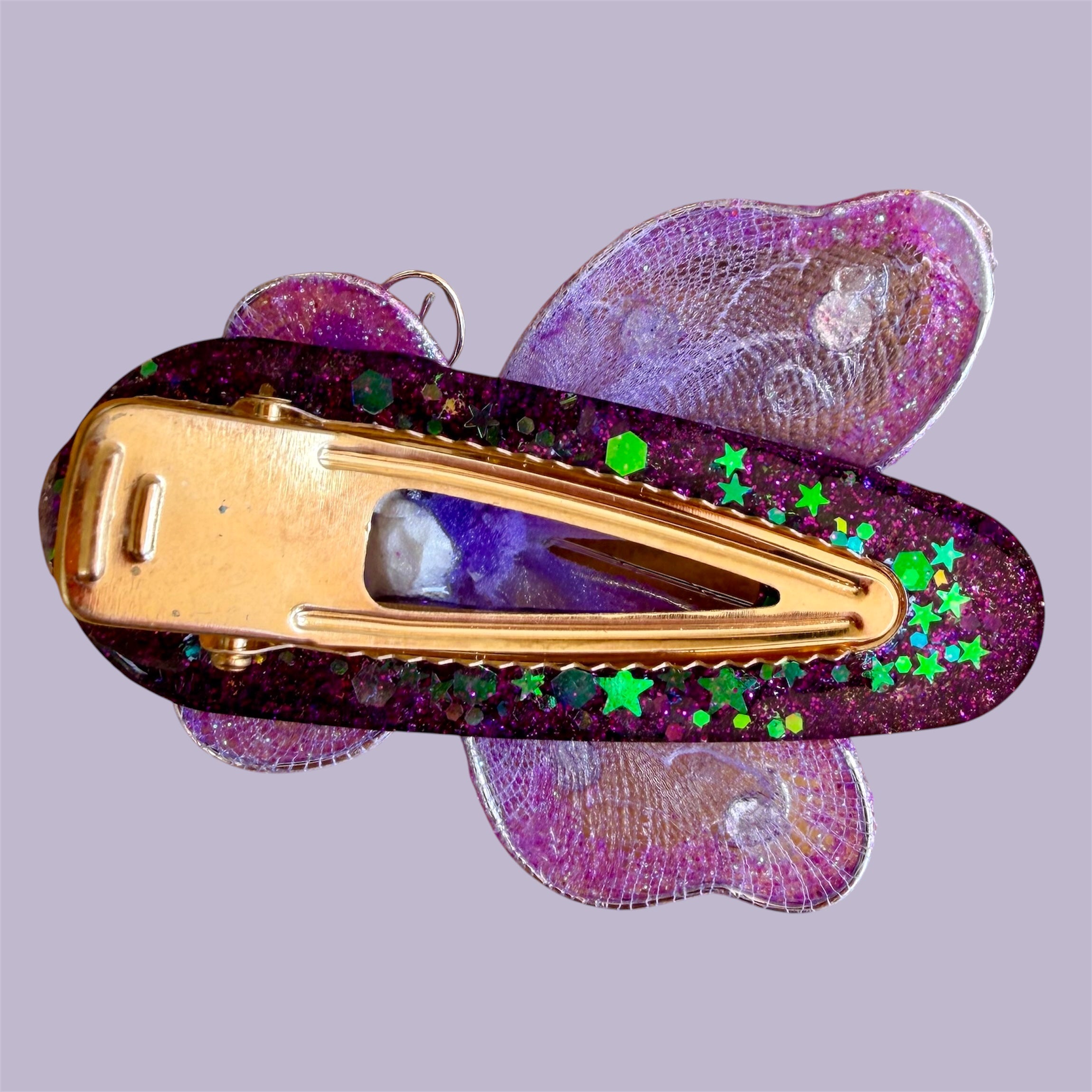Purple Butterfly Hair Clip
