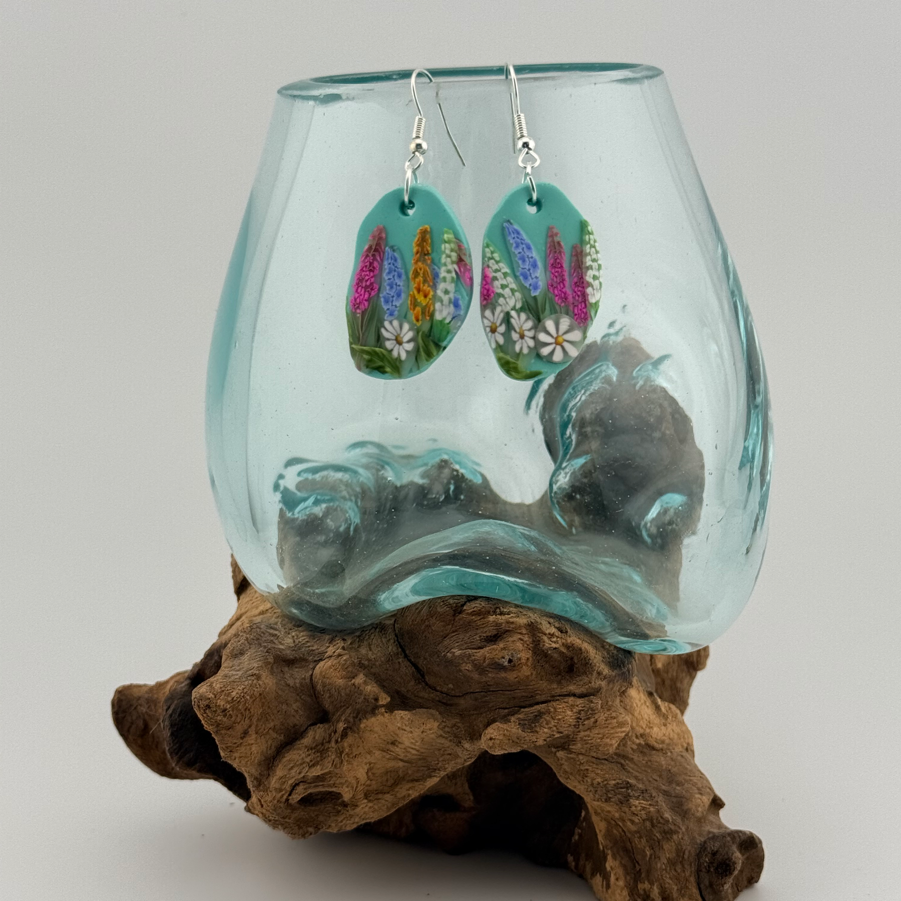 Handmade Spring Wildflower Polymer Clay Earrings