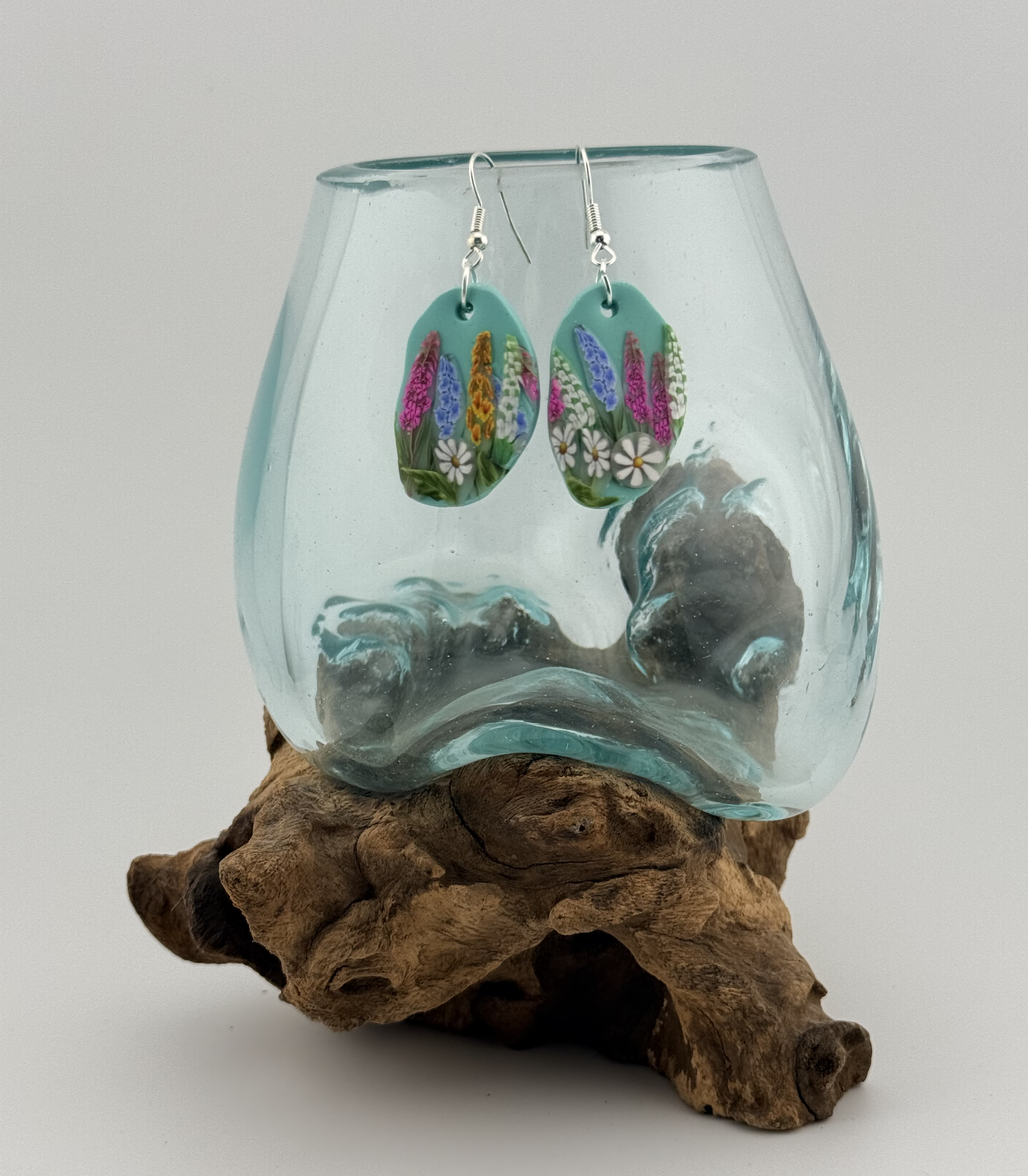 Handmade Spring Wildflower Polymer Clay Earrings