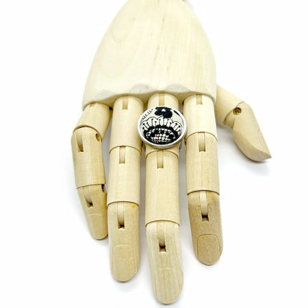Kimono Ring - Adjustable Black and Cream