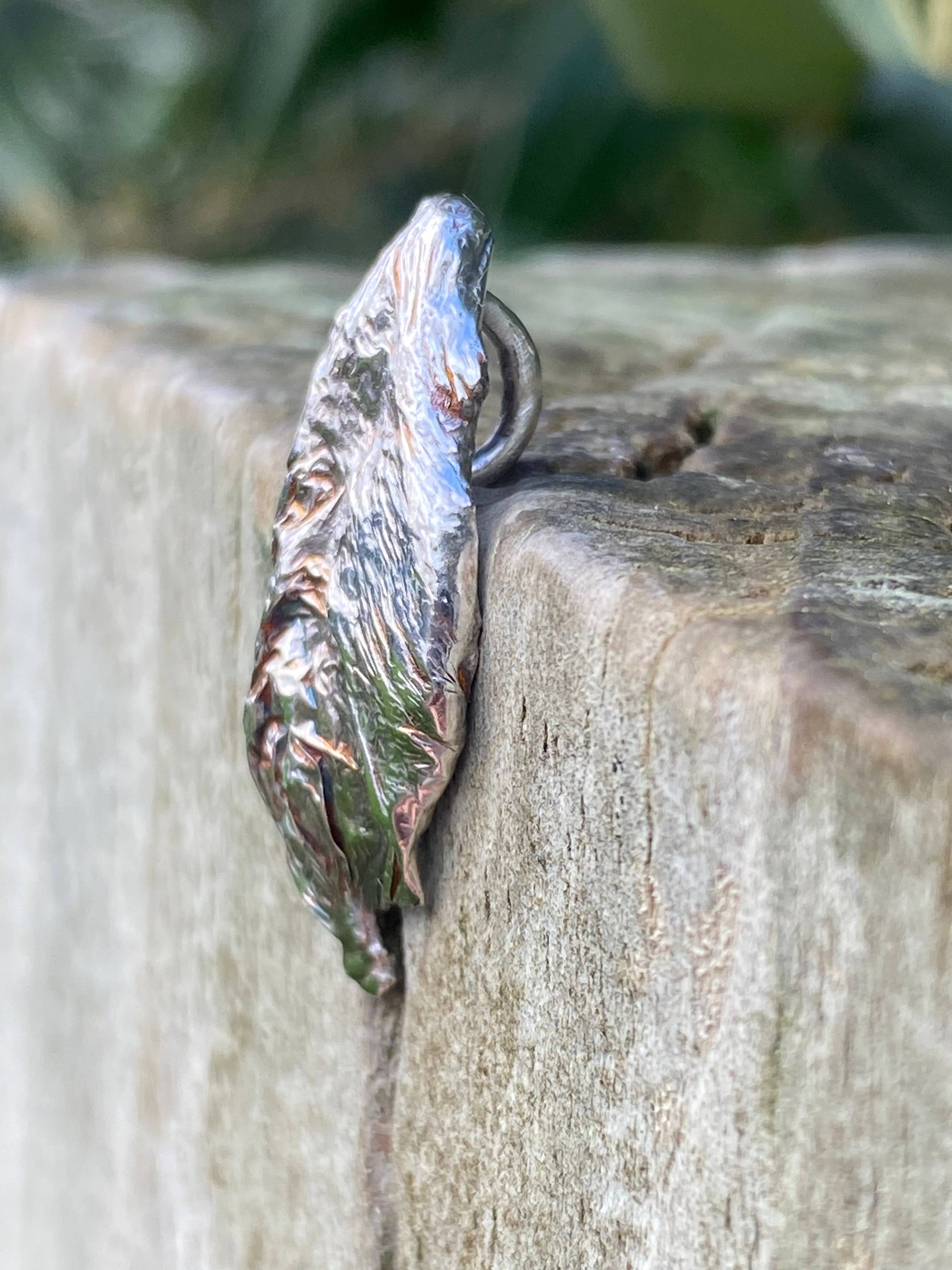 Flow Pendant – Organic Sand Cast Sterling Silver