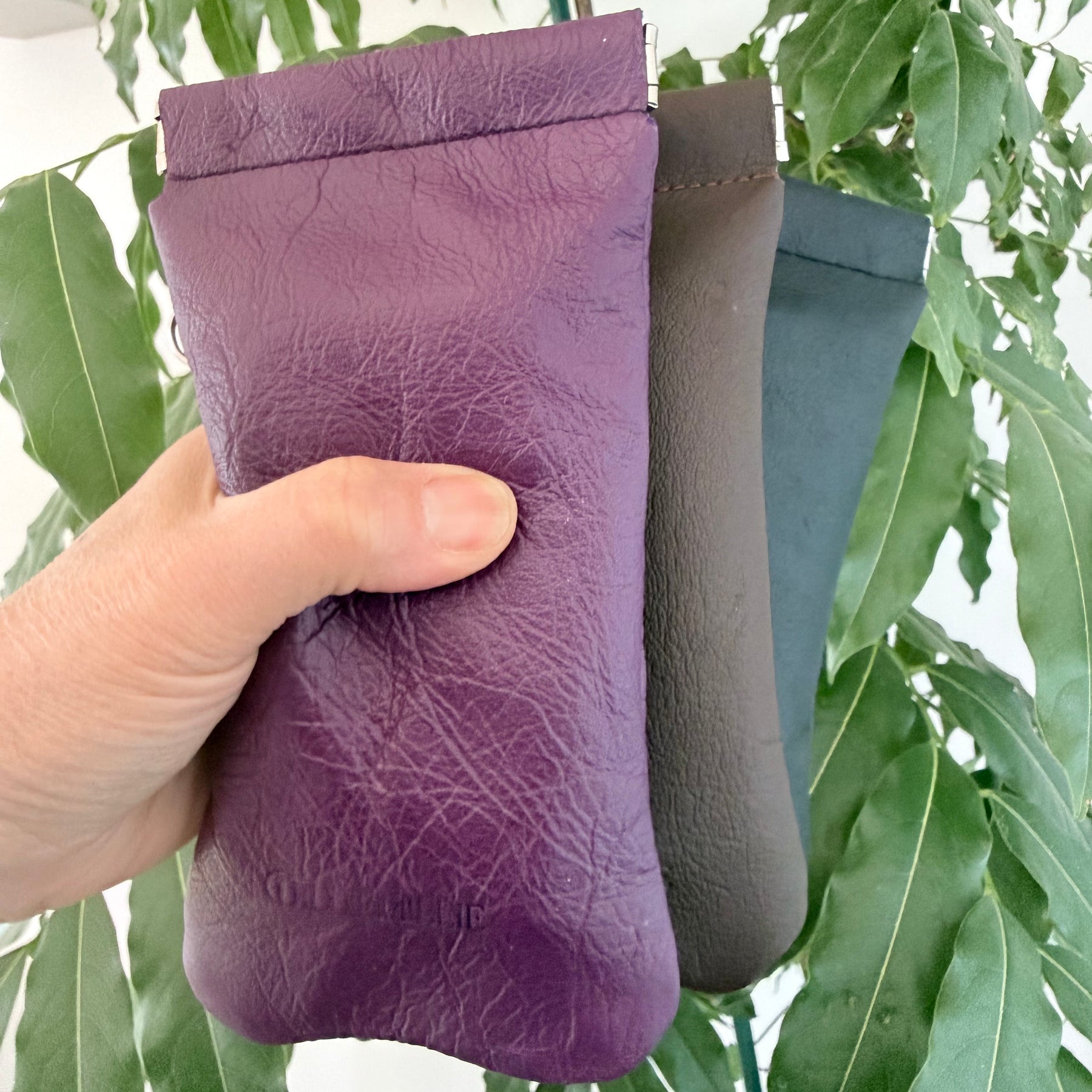 Leather glasses case