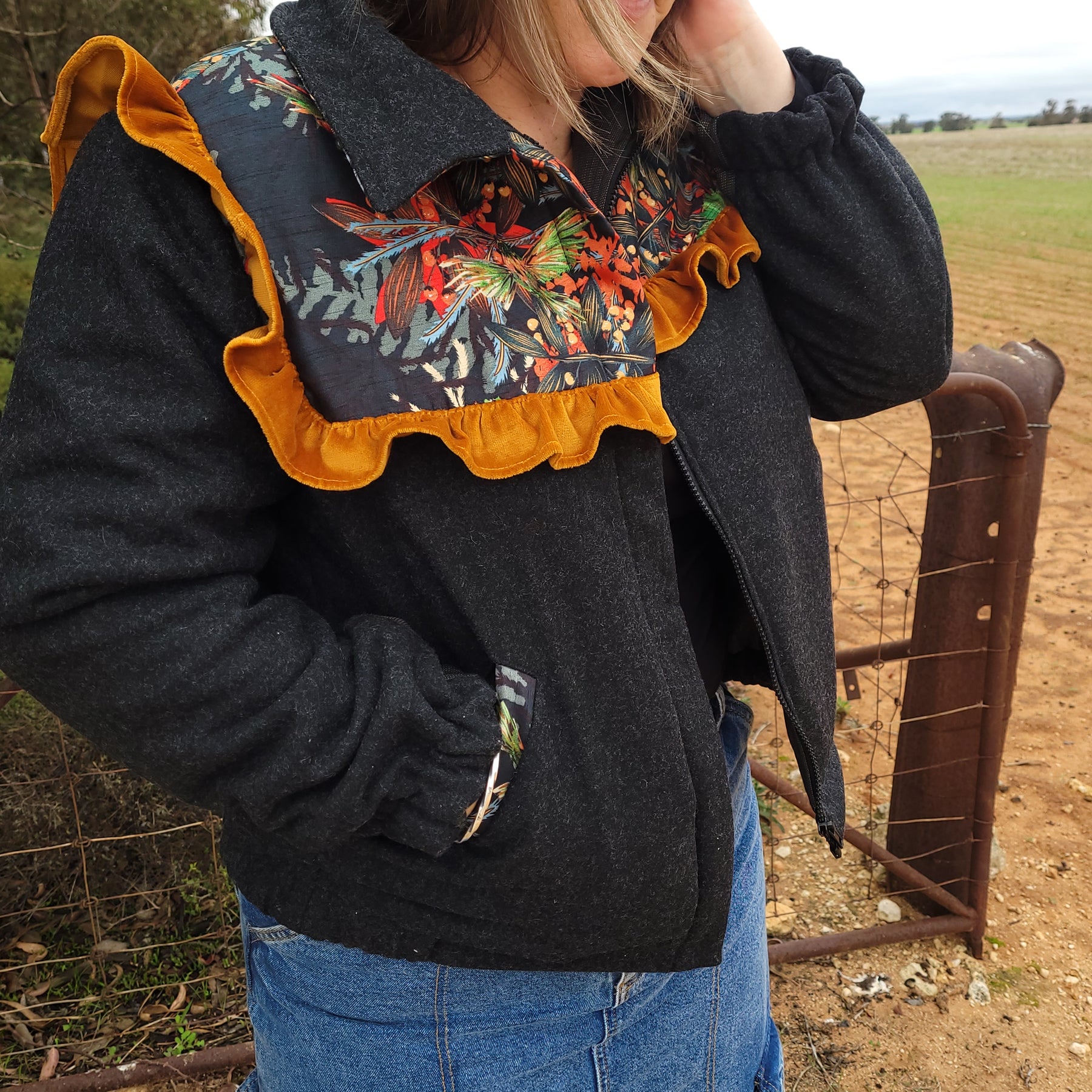 Woodland After Dark - Retro Bomber jacket - L/XL