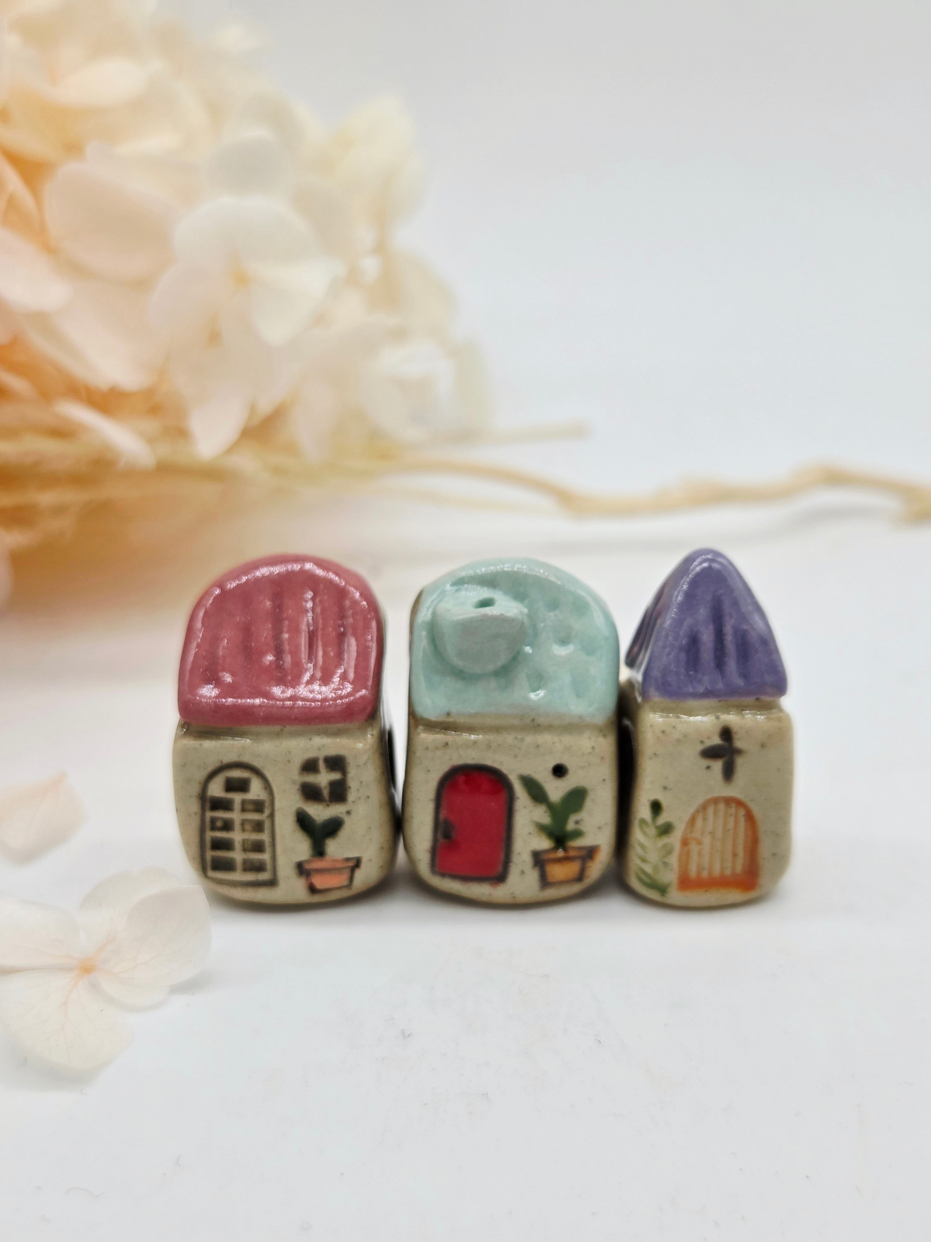 Tiny Ceramic Village - Fern Cottages