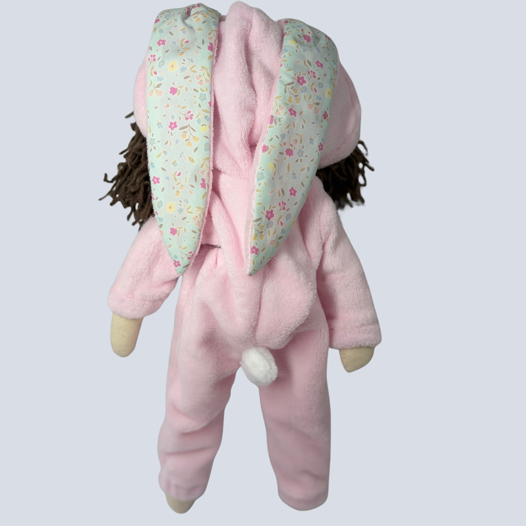 Handmade Fabric Doll or Gift Set| Bunny Onesie Outfit