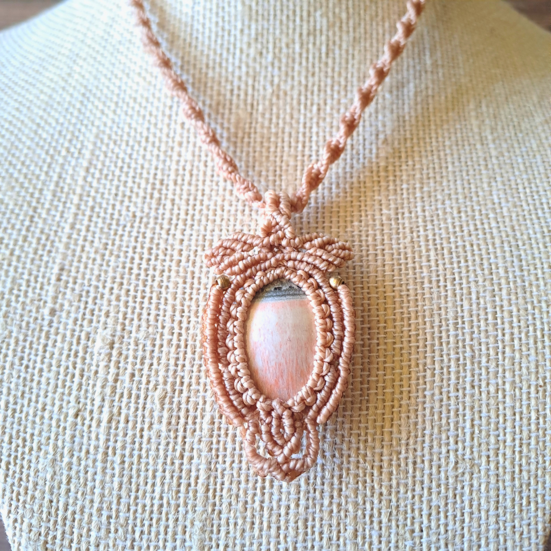 Celestobarite Micro Macramé Necklace