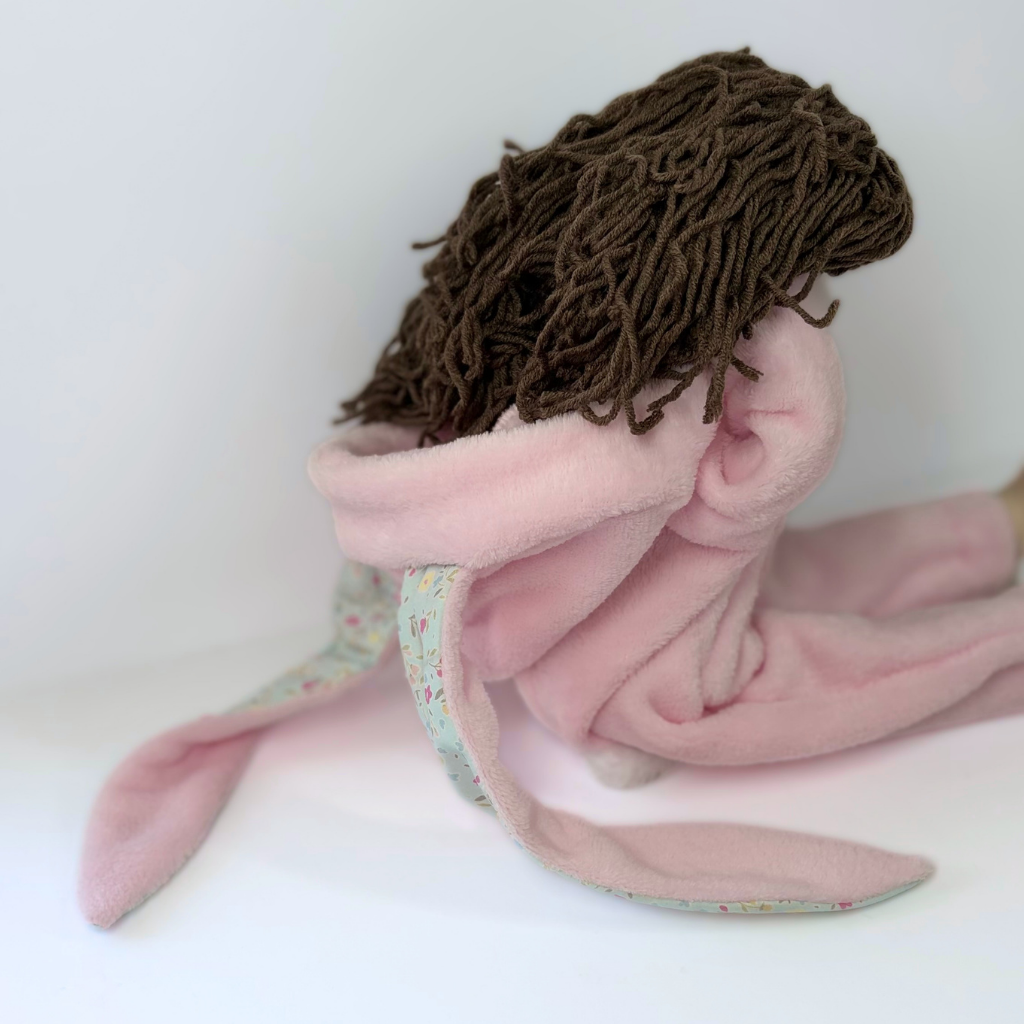 Handmade Fabric Doll or Gift Set| Bunny Onesie Outfit