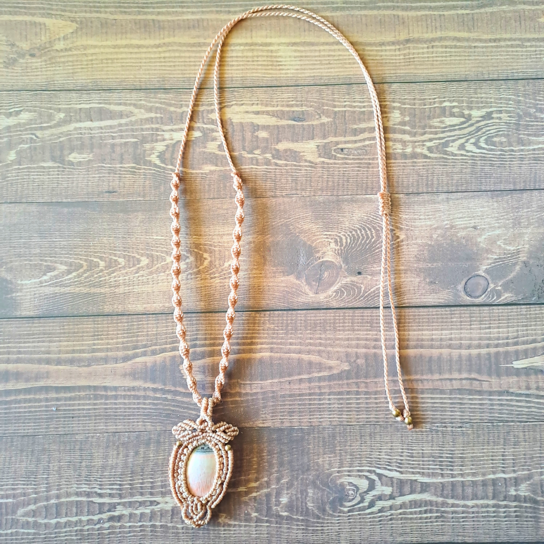 Celestobarite Micro Macramé Necklace
