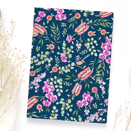 Orchid Garden Recycled A5 Lined Notebook