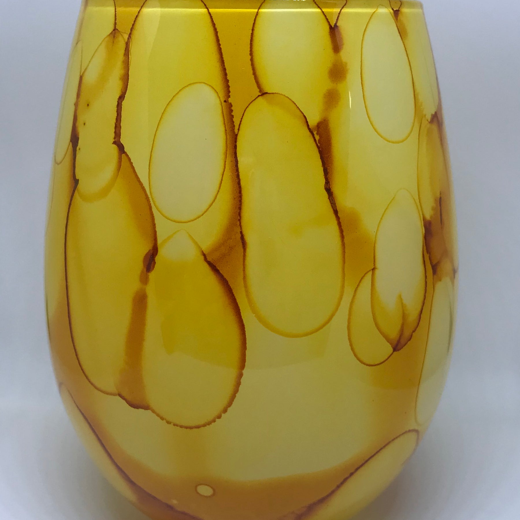 Yellow Tie Dye Glass with Egyptian Musk Fragrance