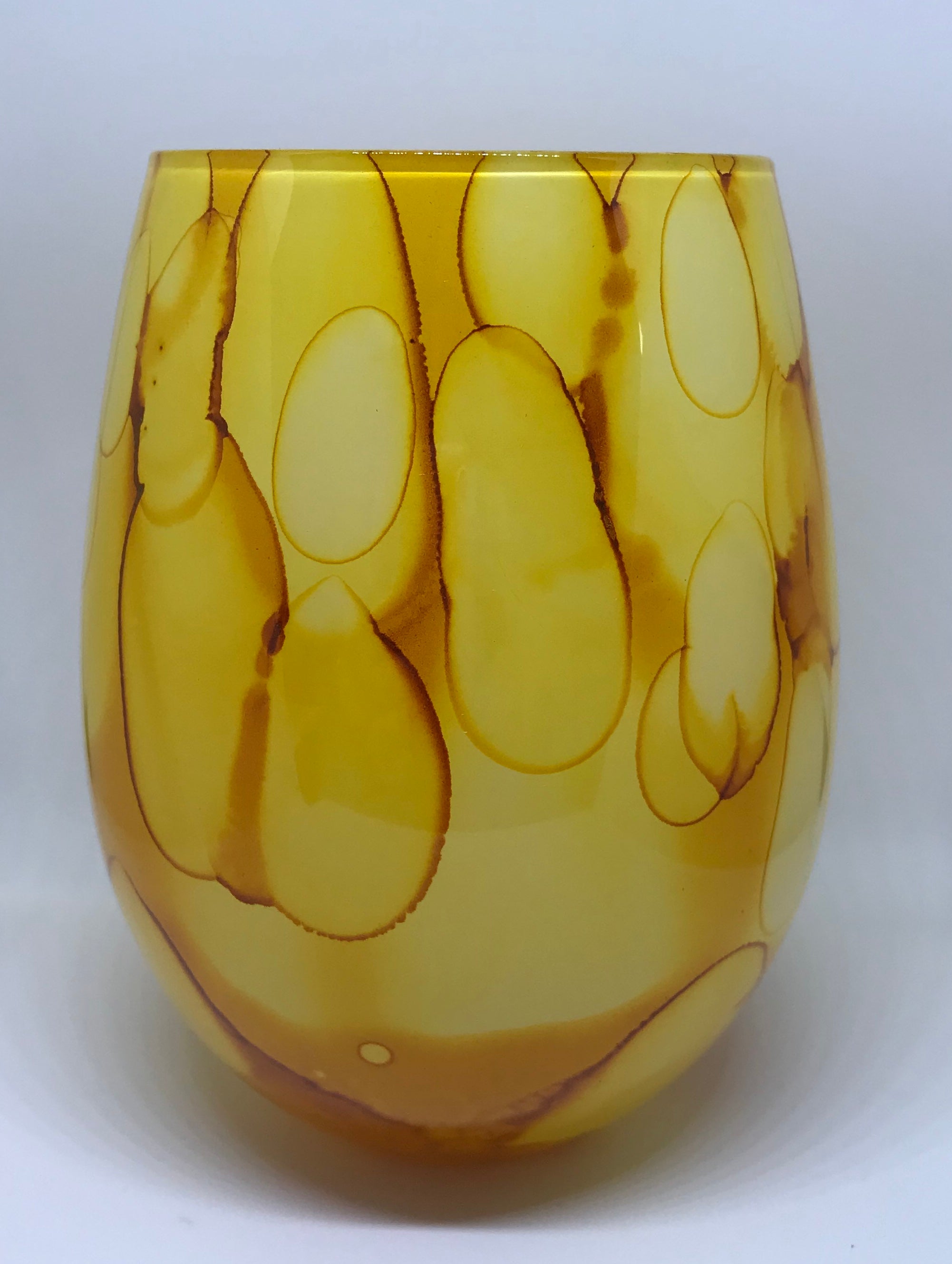 Yellow Tie Dye Glass with Egyptian Musk Fragrance