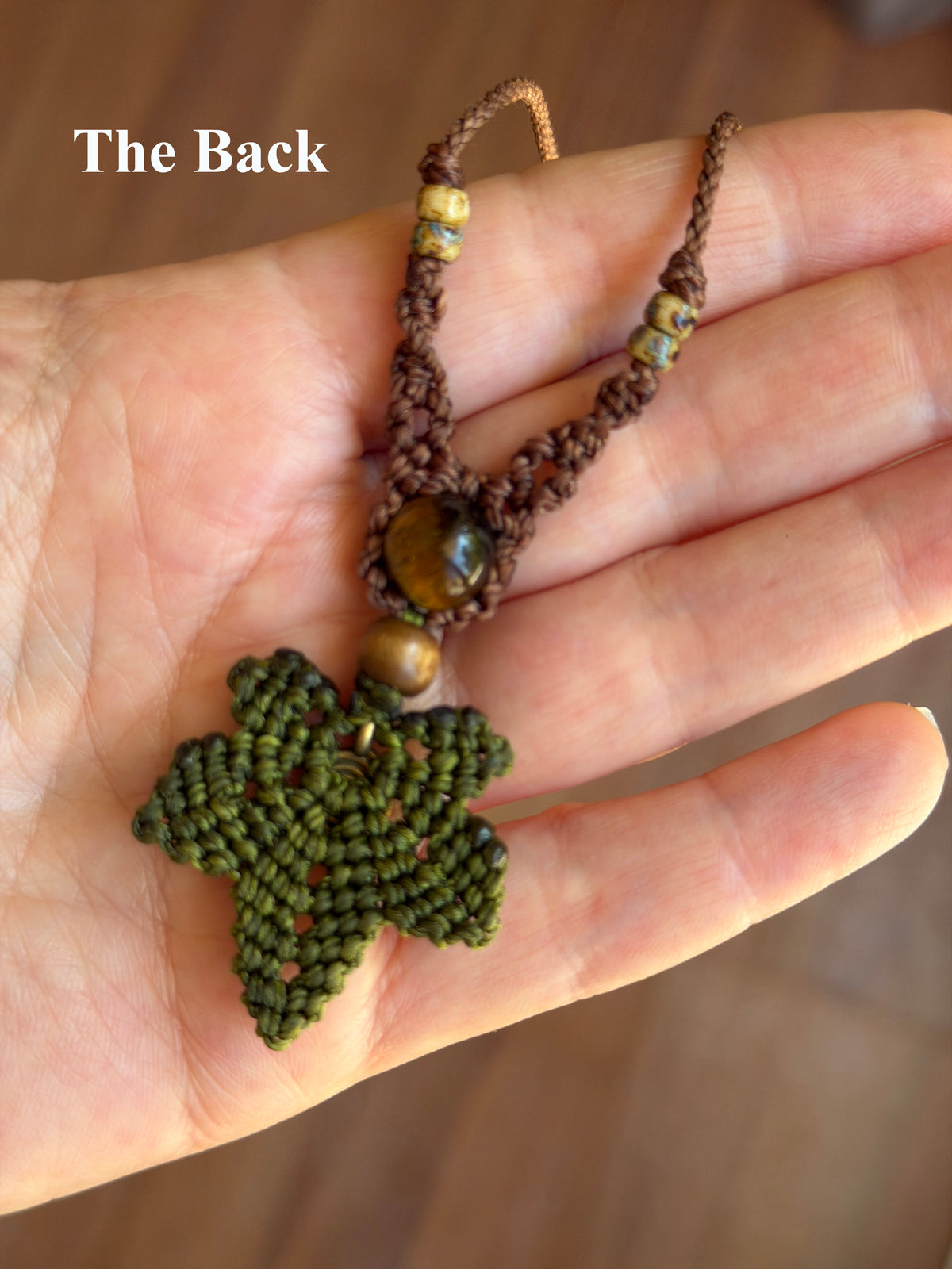 Macrame Maple Tree Leaf Necklace