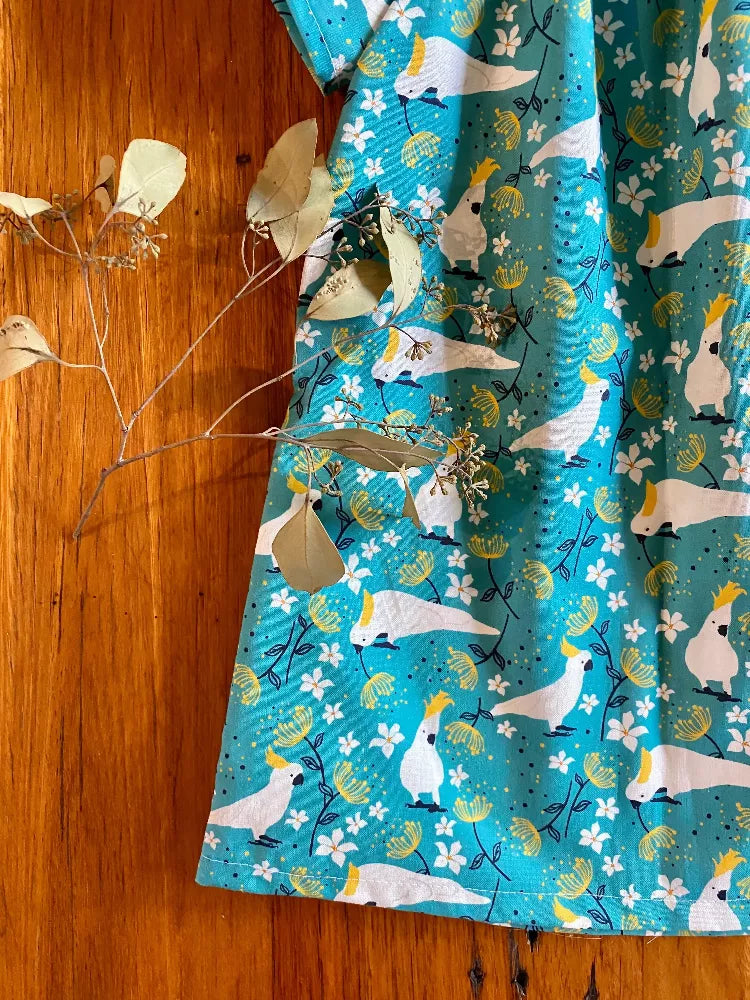 turquoise cockatoos dress 8