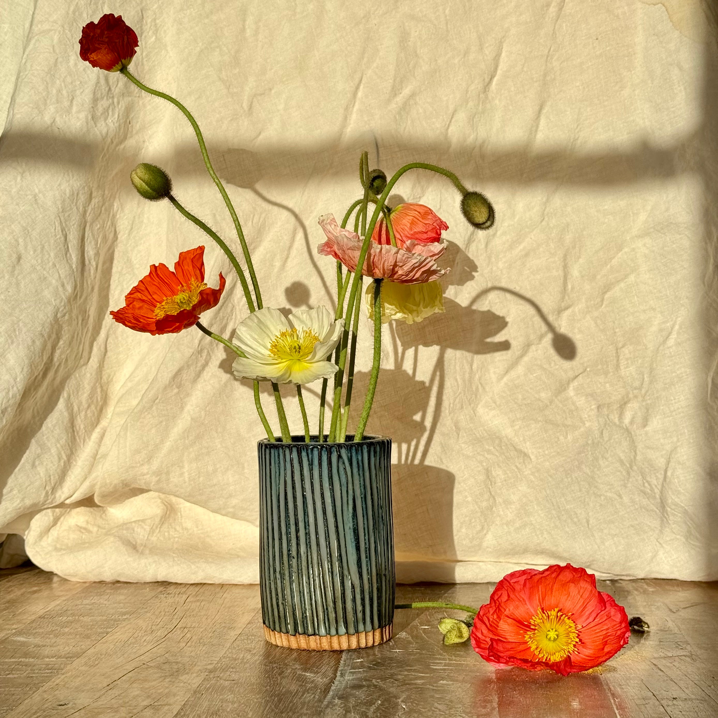 Sunday Tall | Handmade Ceramic Flower Vase + Flower Frog