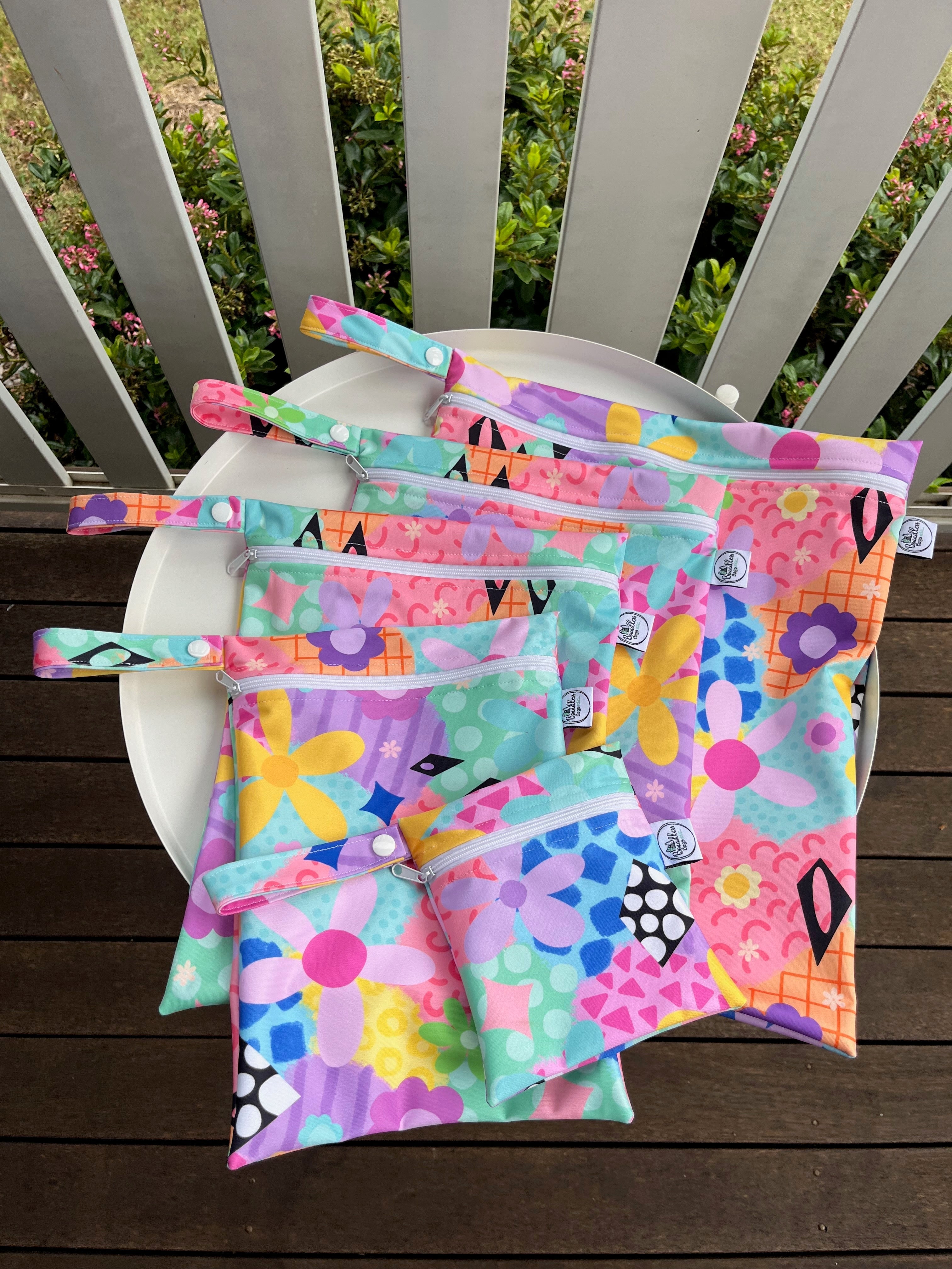 READY MADE Water-resistant wet bags - Lucy-lu (Wonderland Design Co)  | Ready to ship | FREE Postage