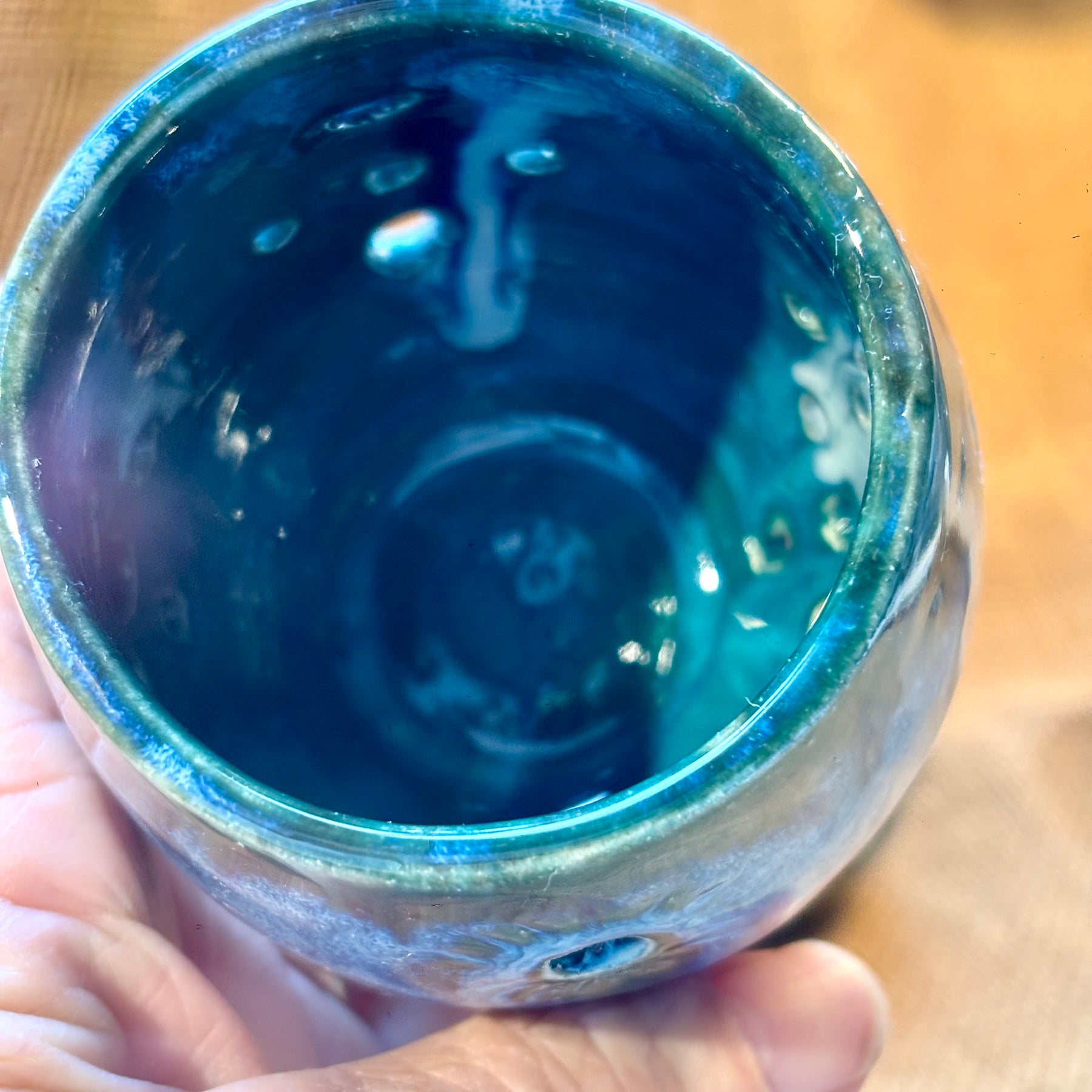 Handmade pottery tea light holders