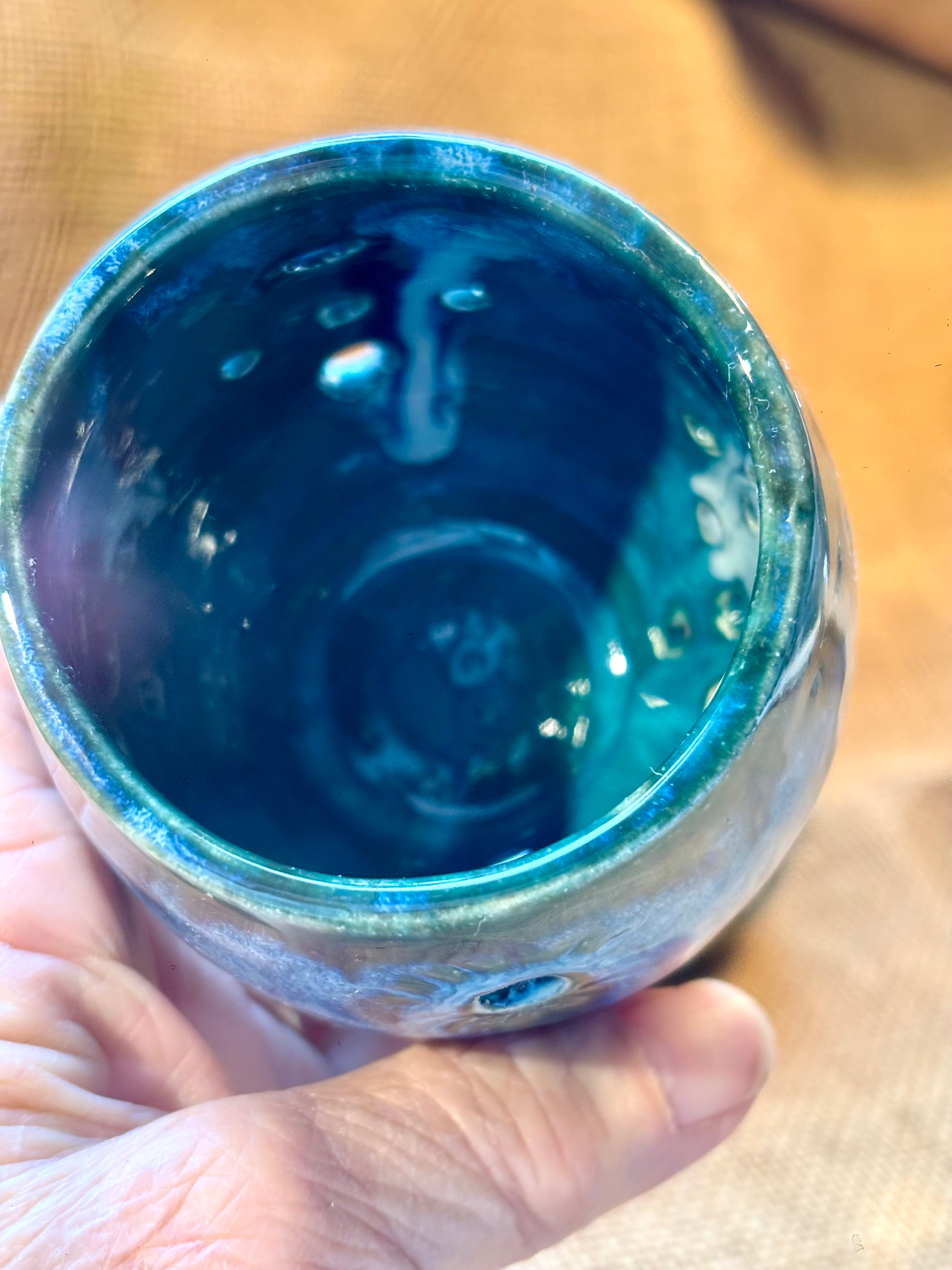 Handmade pottery tea light holders