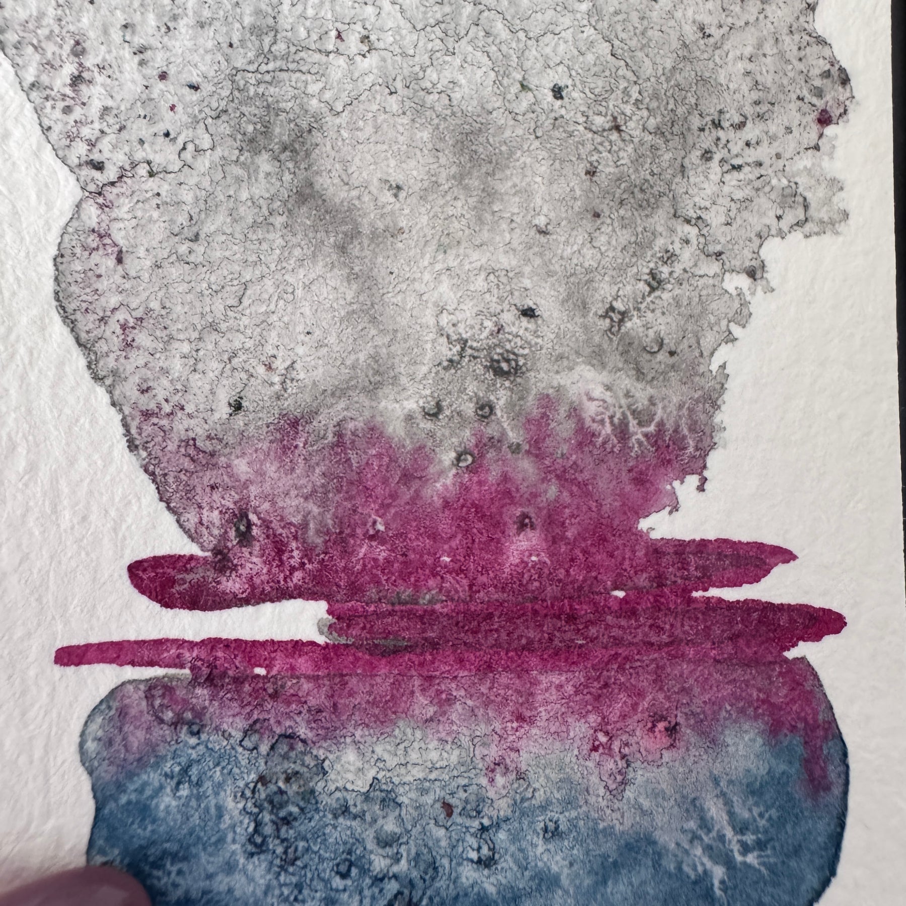 ACEO original Watercolour on Paper - Faultline Bloom