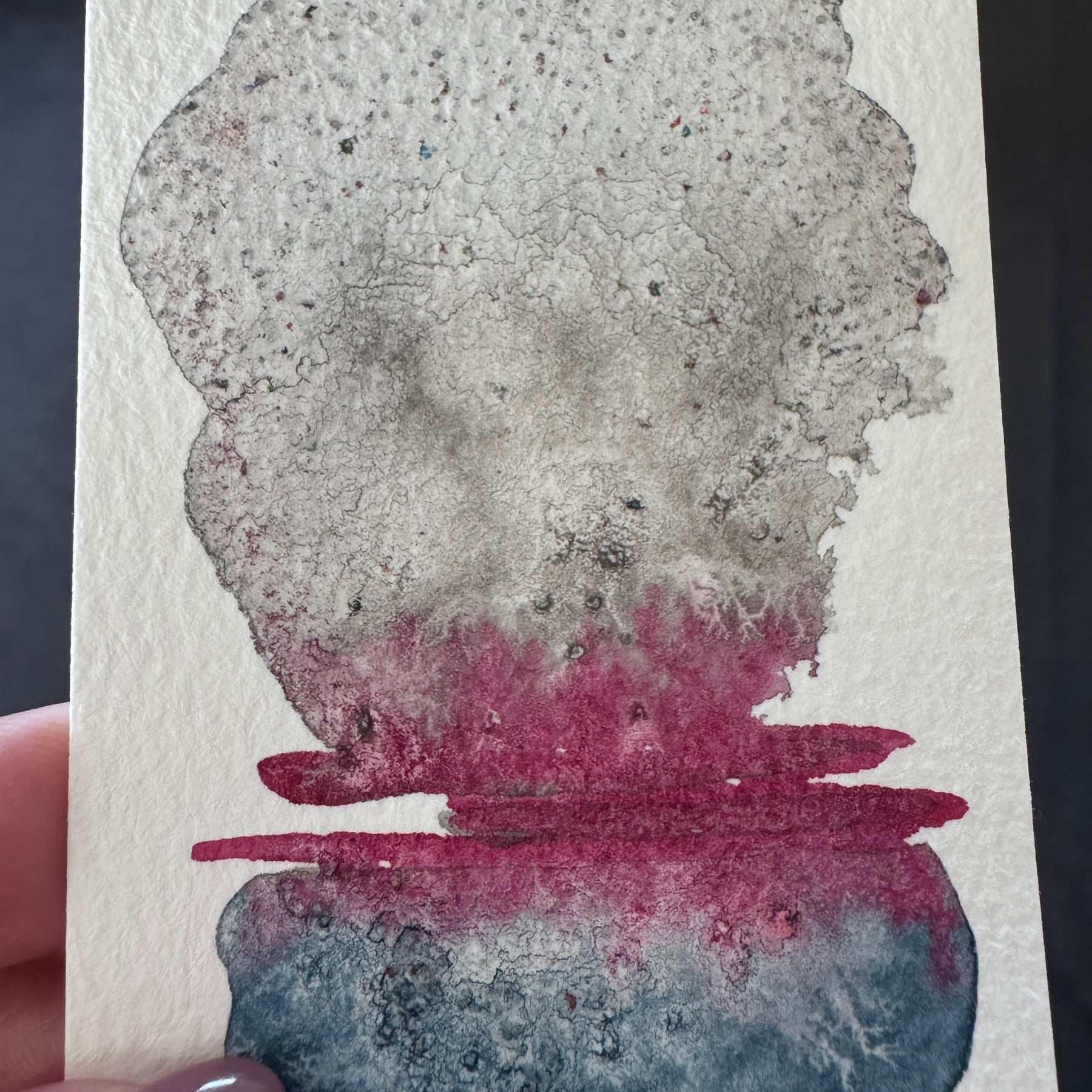 ACEO original Watercolour on Paper - Faultline Bloom