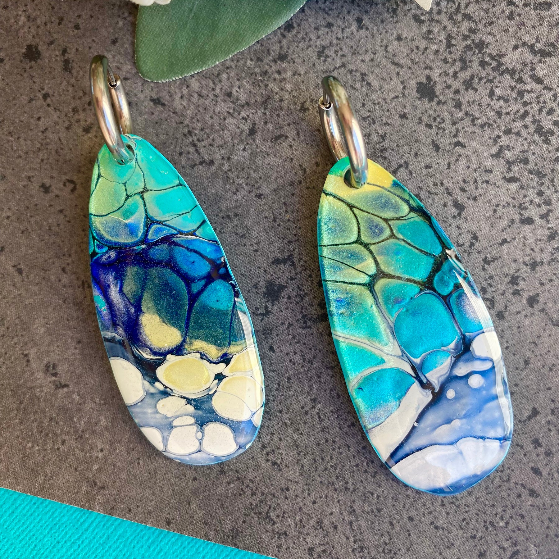 Artisan Turquoise Dangle Earrings