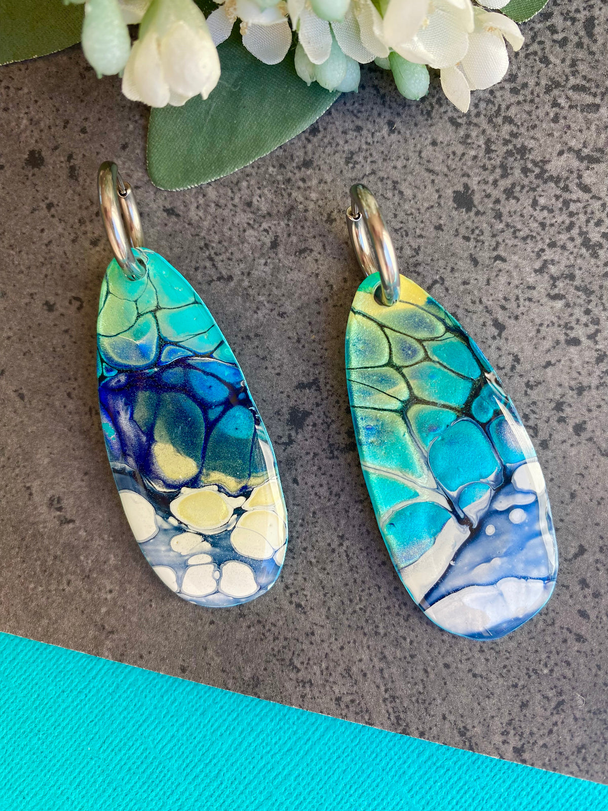 Artisan Turquoise Dangle Earrings