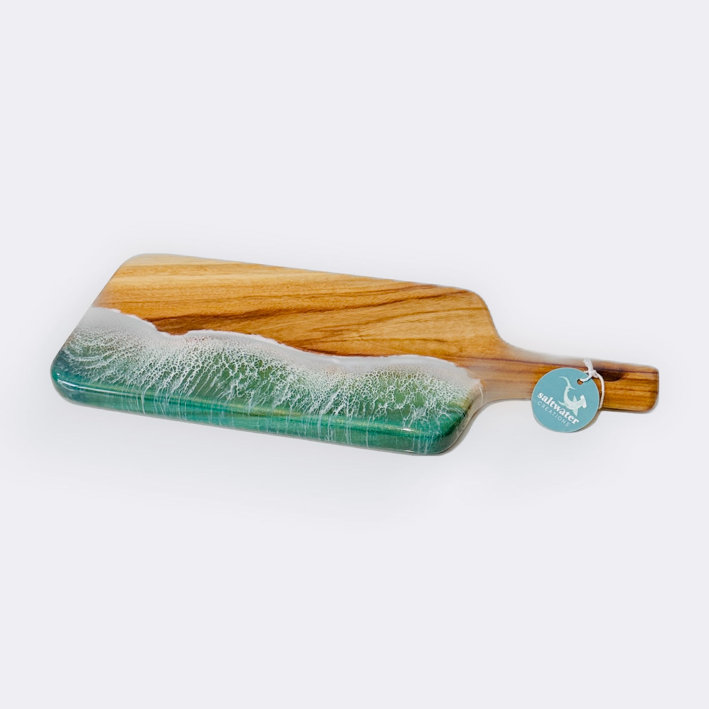 Resin Paddle Serving Board - Green