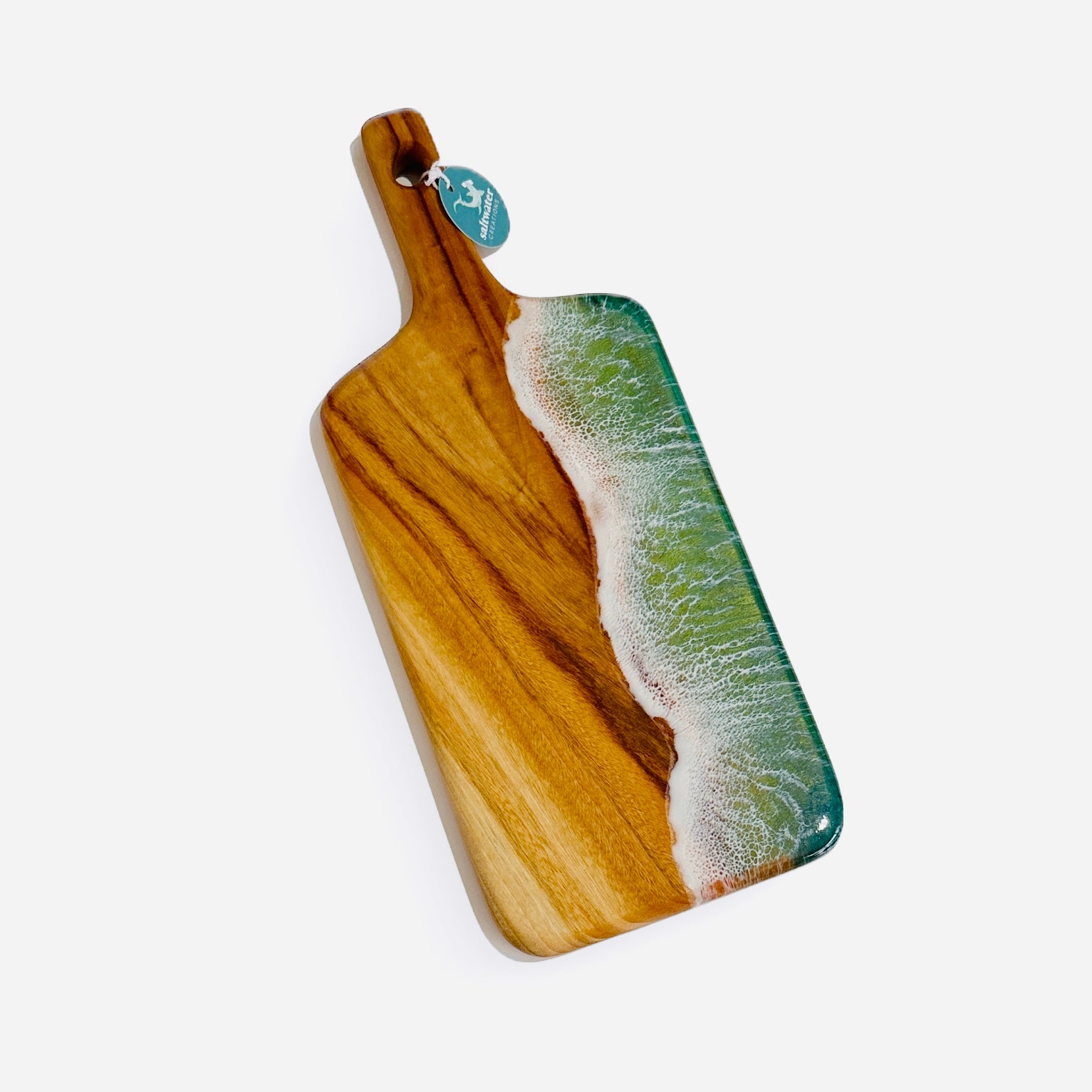 Resin Paddle Serving Board - Green