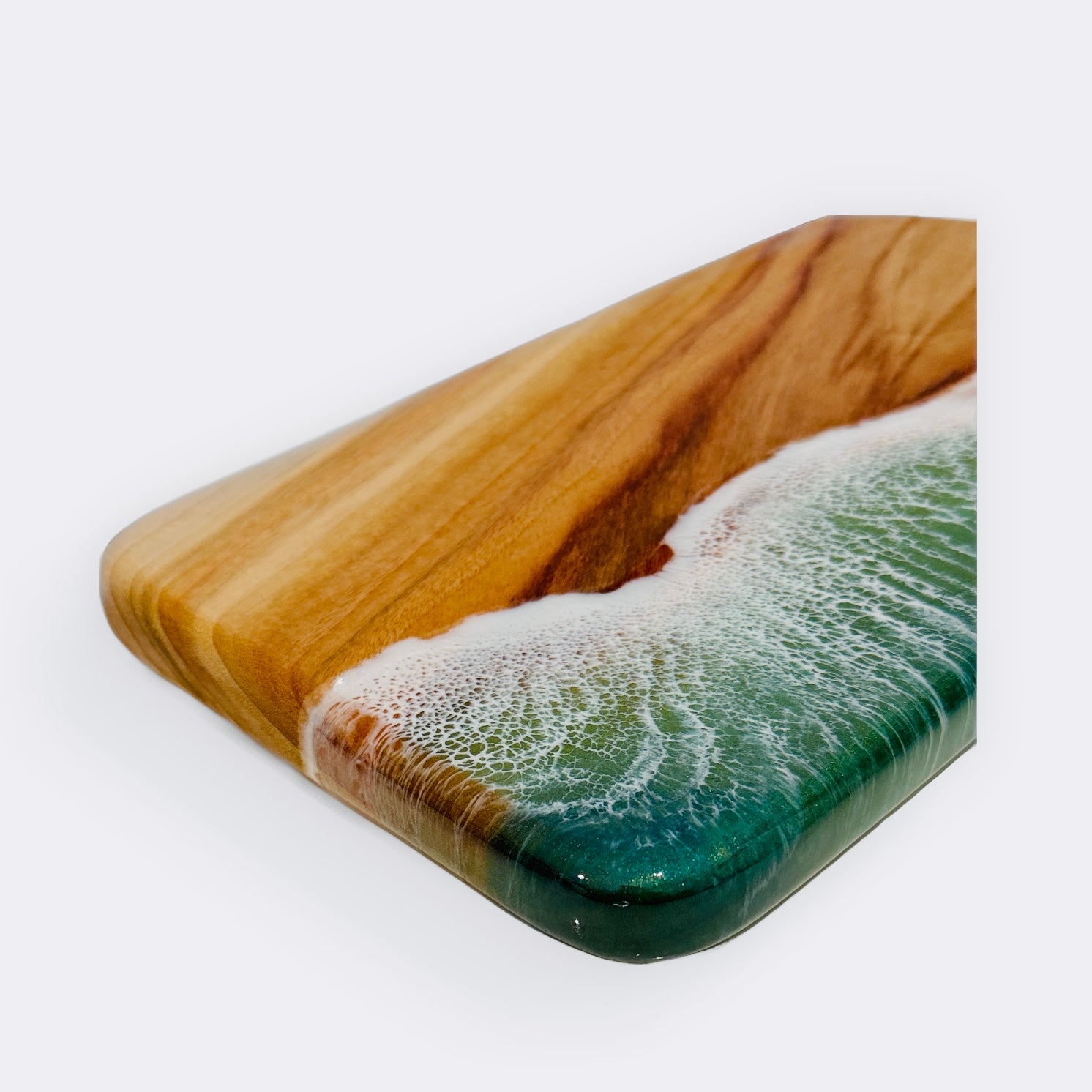 Resin Paddle Serving Board - Green
