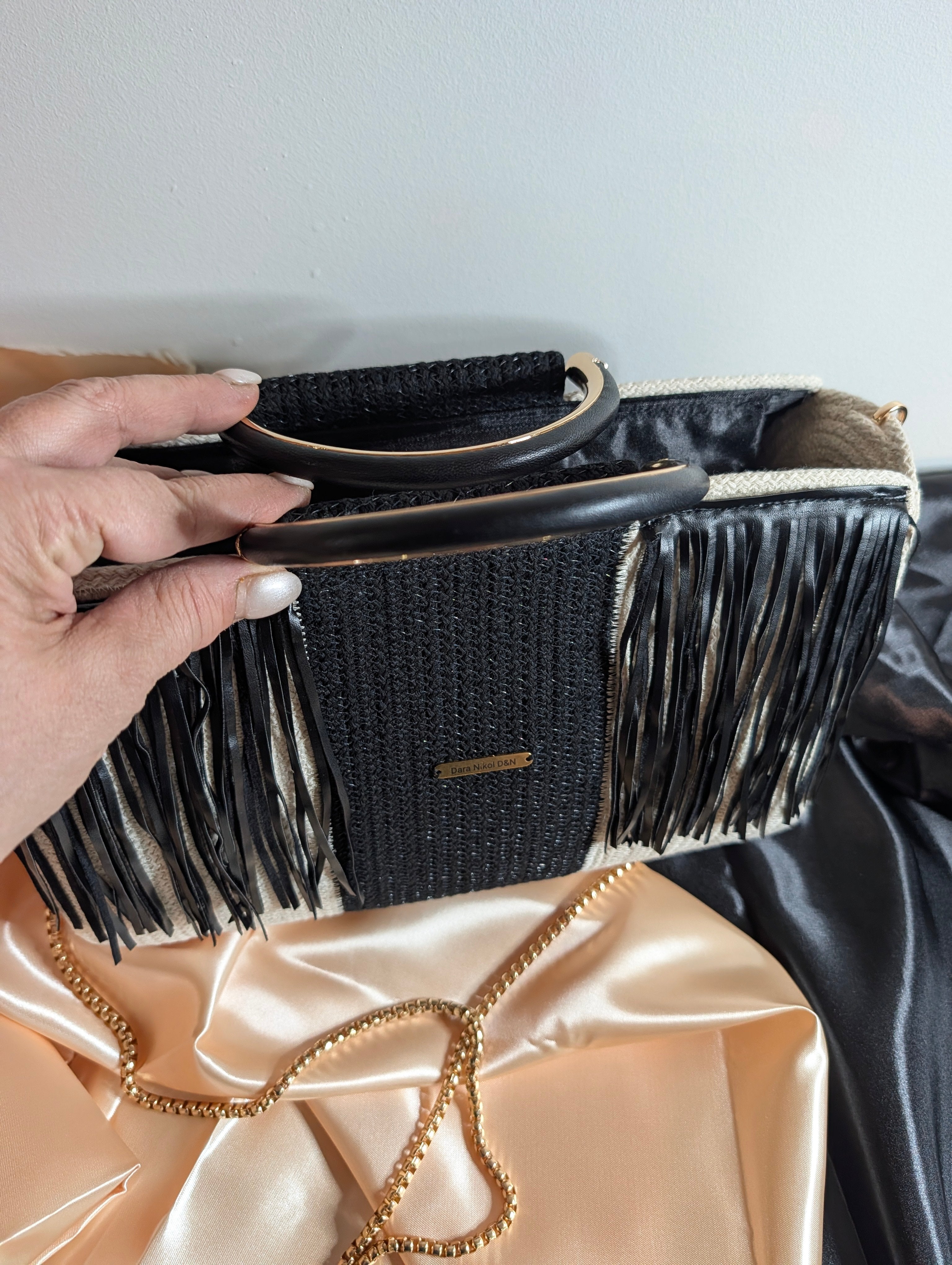 Fringe Medium Handmade Cotton Cord Tassel Handbag
