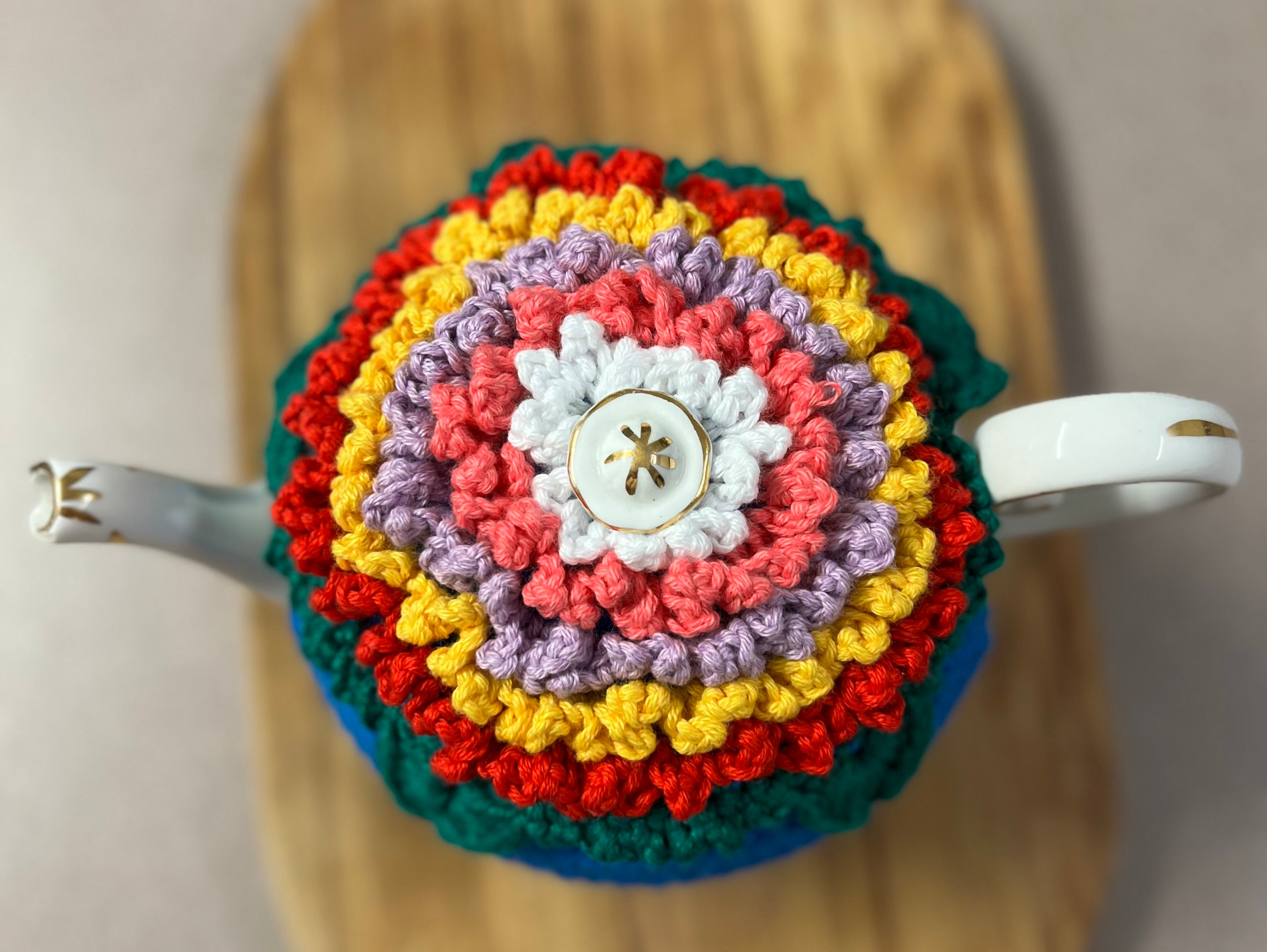 Crochet Teapot Cosy - 4 different designs