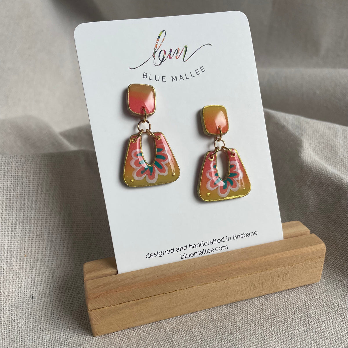 Polymer Clay Stud Dangles - Blossom