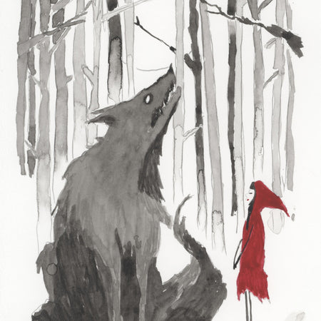 RED SERIES - 3 OF 9 - ARCHIVAL PRINTS AND CARD - TANGLED ROSE ART